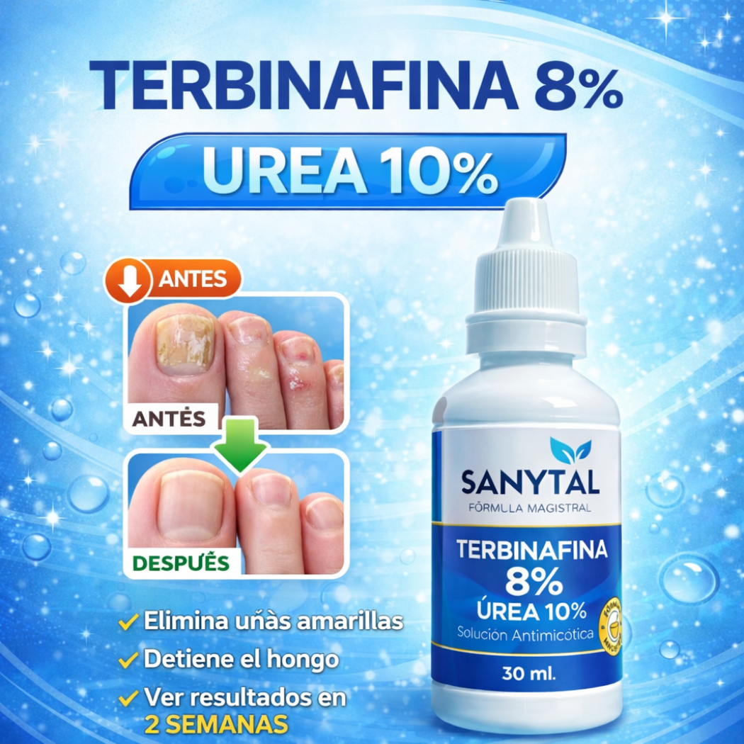 TERBINAFINA 8% (ELIMINA HONGOS DE LAS UÑAS)